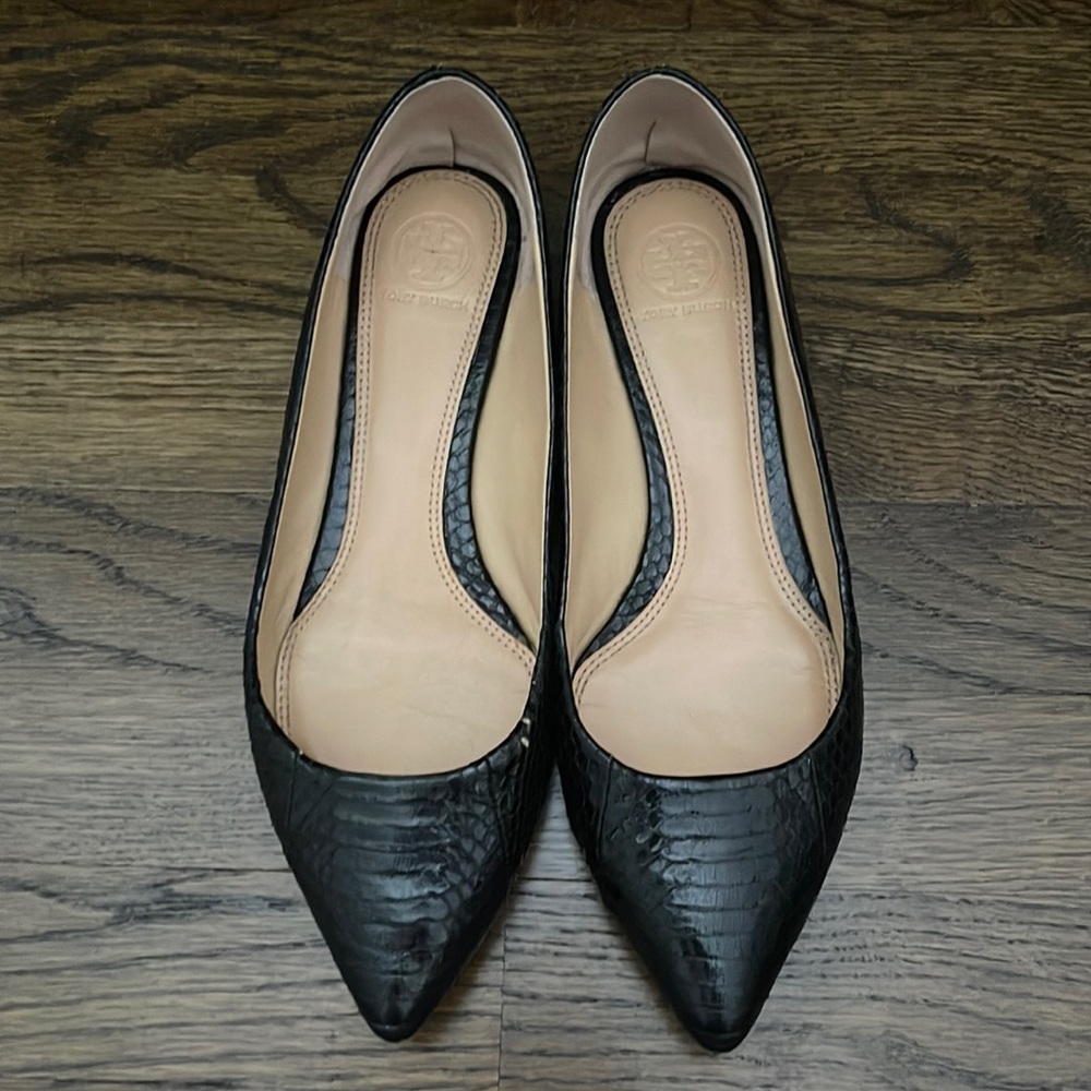 Tory Burch snake skin flats